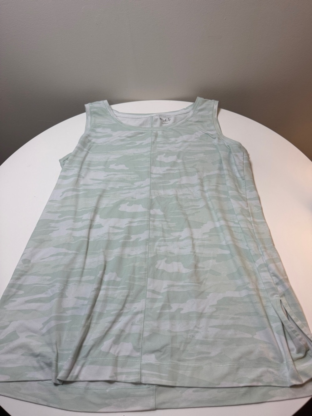 Wonderly Light Mint Camo Scoop Neck Tank‎